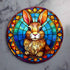Rabbit Circular Glass Suncatcher Worktop Saver
